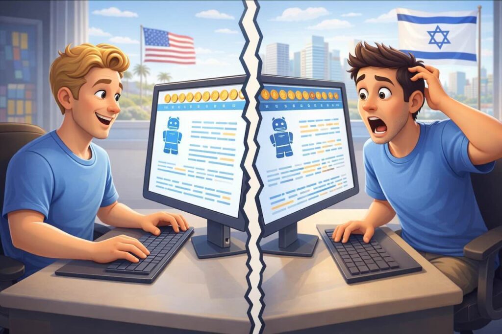 ויזואליזציה של עלות טוקנים בעברית מול אנגלית