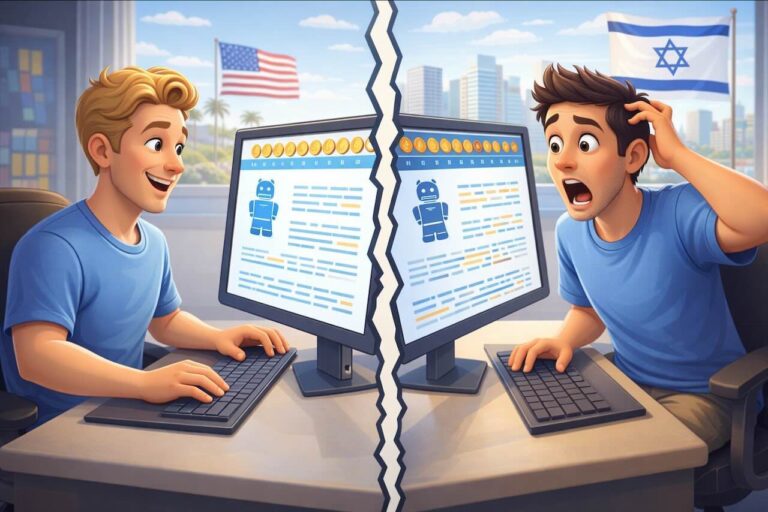 ויזואליזציה של עלות טוקנים בעברית מול אנגלית