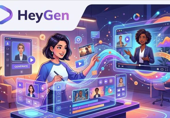 יצירת סרטונים עם HeyGen באמצעות AI – ממשק עריכת וידאו ואווטארים דיגיטליים